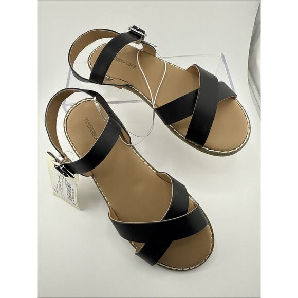 Tucker & Tate Girls Sandals Black Girl's Size 1 Buckle Strap NWT - Picture 4 of 6